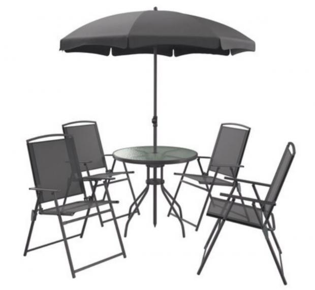 South Wales Argus: Livarno Home Patio Set with Parasol (Lidl)