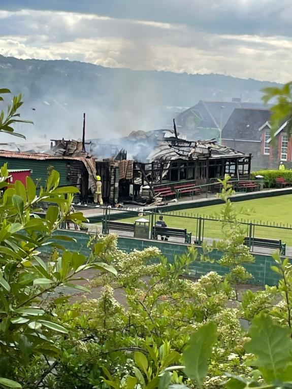 South Wales Argus: The destruction caused by the fire. South Wales Argus: The destruction caused by the fire.