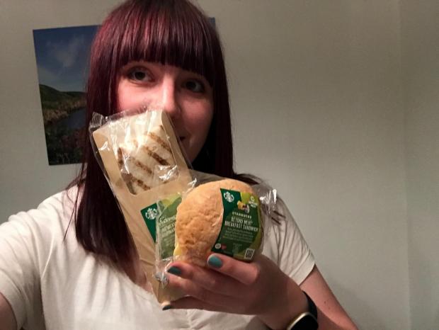 South Wales Argus: Reporter Maya George with two of her Starbucks items 