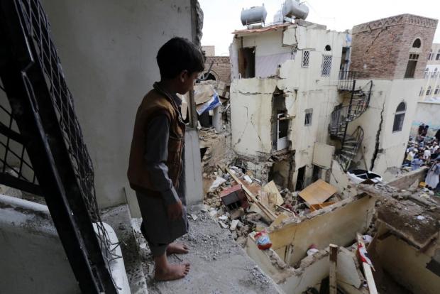 South Wales Argus: A neighborhood in Sana'a, Yemen, a day after it was hit by a Saudi-led airstrike. (Picture: Yahya Arhab/European Pressphoto Agency, via Shutterstock) 
