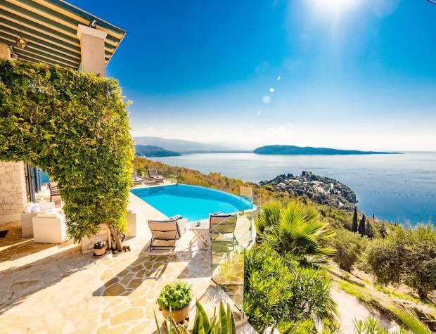 South Wales Argus: Exquisite Family Villa With Spectacular Ocean Views And Heated Infinity Pool - Corfu, Greece. Credit: Vrbo