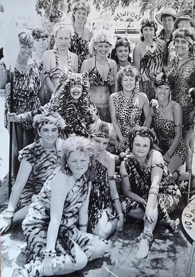 South Wales Argus: Fun: The Sharon's Workout float from the Eveswell Community Centre had a tropical theme for its float at Newport Carnival in 1986