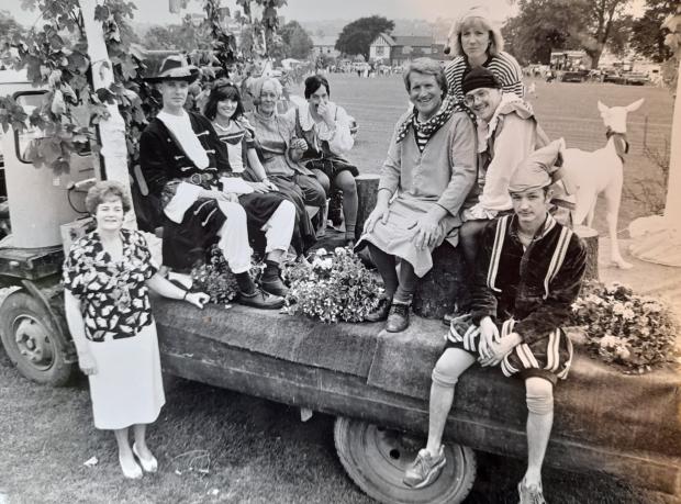 South Wales Argus: Costumes: Newport mayor Rosemary Butler with this jolly float at the 1989 Newport Carnival