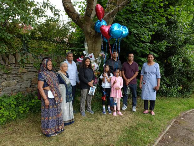 South Wales Argus: Aryan's family paying tribute at Windsor Gardens