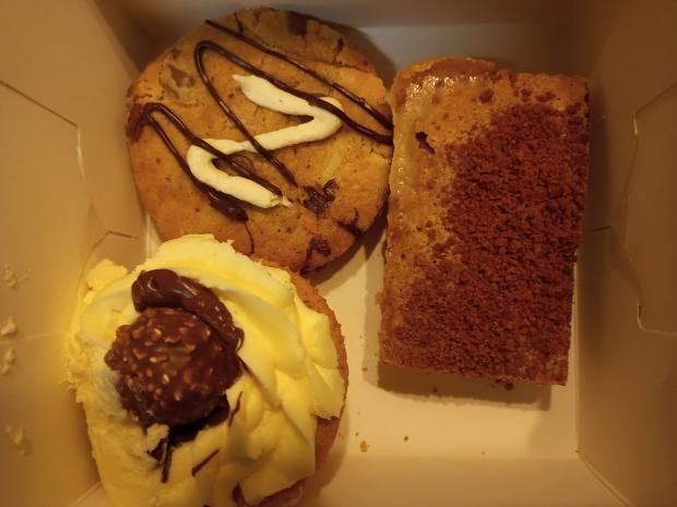 South Wales Argus: Cookie sandwich, Lotus blondie, and Ferroro Rocher cupcake from Cake Lab
