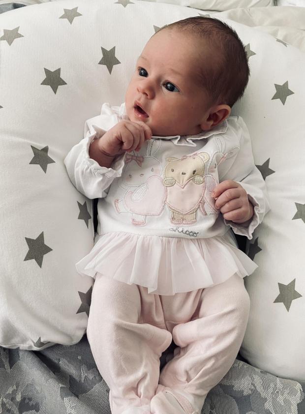 South Wales Argus: Vienna Gwen Wall was born on May 18, 2022, at the Grange University Hospital, near Cwmbran, weighing 7lb. She is the first child of Megan Wright and Jacob Wall, of Rhiwderin, Newport.