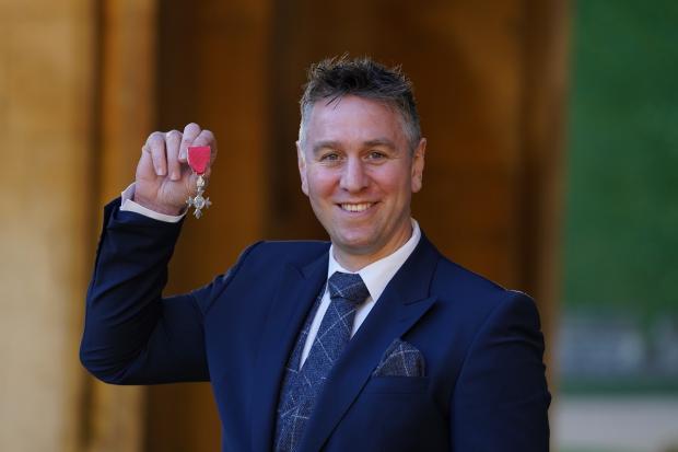 South Wales Argus: Ryan Jones was awarded an MBE at Windsor Castle in February 2022 for services to rugby and charity. Picture: Steve Parsons/PA Wire