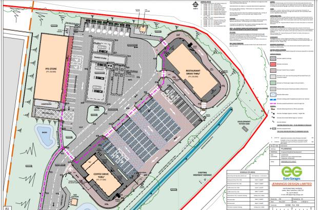 South Wales Argus: How the site could be laid out Picture: EG Group