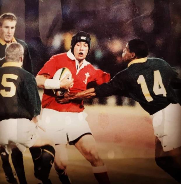 South Wales Argus: Lenny Woodard in action for Wales against South Africa. Picture; Lenny Woodard