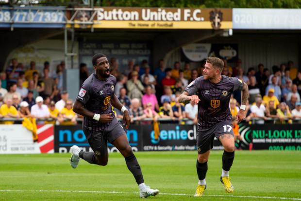 South Wales Argus: CELEBRATION: Omar Bogle headed County level at Sutton