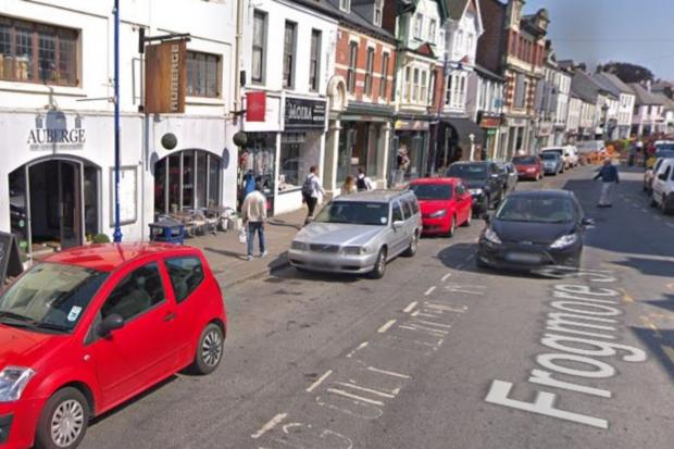 Scott Whitney, 24, and Jade Watson, 26, “viciously assaulted” Casey Roomus on Frogmore Street in Abergavenny after they all left the Auberge bar. Picture: Google