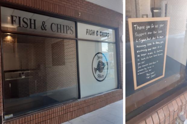 Town chip shop forced to close due to 'ever increasing' costs of stock and gas