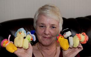 WOOLEN WONDERS: Bev Parry with some of her chicks