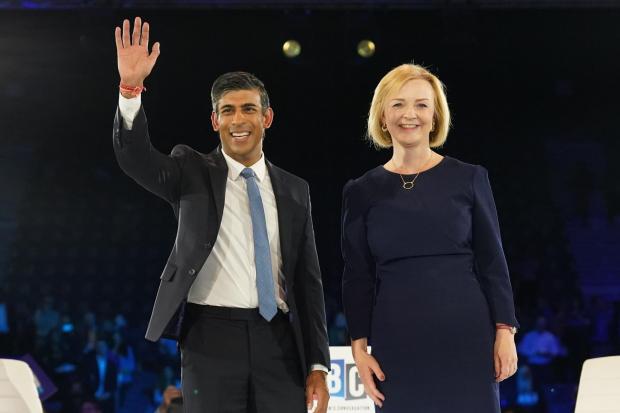 South Wales Argus:  Rishi Sunak and Liz Truss during a hustings event at Wembley Arena (Stefan Rousseau/PA)