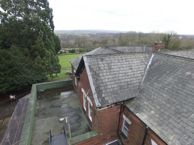 South Wales Argus: Side angle of the damaged roof picture: Allan Peploe