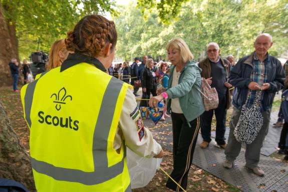 South Wales Argus: Around 120 Scouts were volunteering to help those who went to pay their respects to the Queen. Picture: Scouts South Wales Argus: Around 120 Scouts were volunteering to help those who went to pay their respects to the Queen. Picture: Scouts