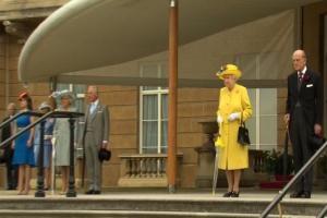 South Wales Argus: Paul Murphy and Pride in Pill volunteers met the Queen at a garden party in 2014. Picture: Paul Murphy. South Wales Argus: Paul Murphy and Pride in Pill volunteers met the Queen at a garden party in 2014. Picture: Paul Murphy.