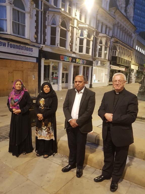 South Wales Argus: Religious leaders in Newport held a candle-lit vigil in memory of the Queen. Picture: Mubarak Ali. South Wales Argus: Religious leaders in Newport held a candle-lit vigil in memory of the Queen. Picture: Mubarak Ali.