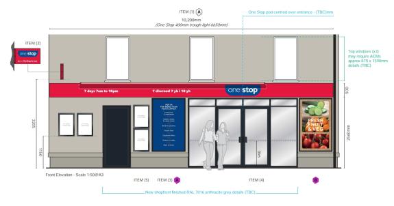 South Wales Argus: Plans for a One Stop shopfront in Pontnewydd. South Wales Argus: Plans for a One Stop shopfront in Pontnewydd.