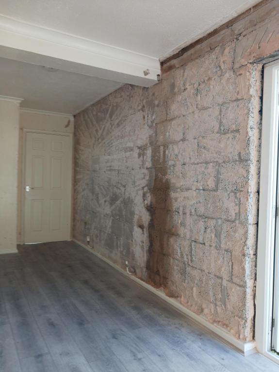 South Wales Argus: The walls were so wet that Ms Williams was told she couldn't go back into her home South Wales Argus: The walls were so wet that Ms Williams was told she couldn't go back into her home