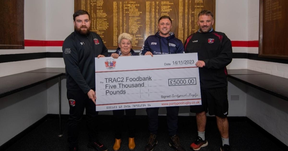 Pontypool RFC donates £5k to crisis charity TRAC 2 - Vimarsana News