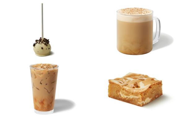 South Wales Argus: The new Starbucks menu will see the Caramel White Chocolate Blondie and Almond Biscotti Oat Latte and more become available South Wales Argus: The new Starbucks menu will see the Caramel White Chocolate Blondie and Almond Biscotti Oat Latte and more become available