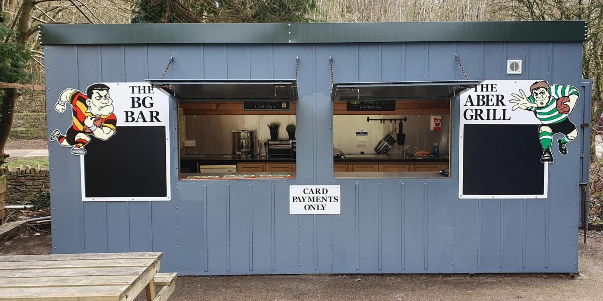 Abertillery Blaenau Gwent RFC open bar and burger cabin 