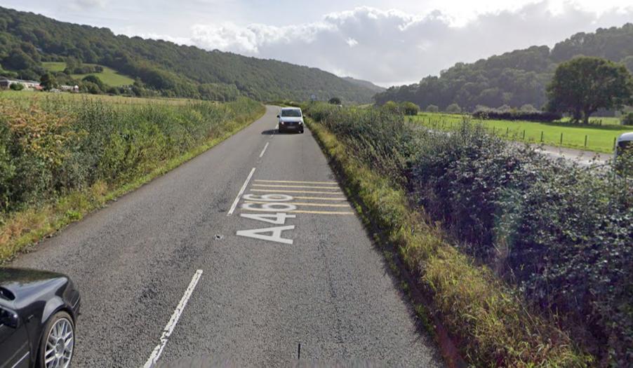 A466, Tintern, at risk of high tide closure this week 