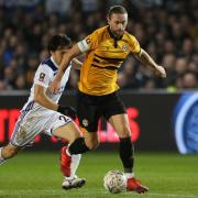 SUPPORT: Former Newport County captain Fraser Franks in action against Leicester City in January