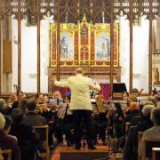 The City of Newport Symphony Orchestra performs at St John the Baptist Churhc in Newport. Picture: CNSO