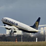 A Ryanair aircraft taking off (file photo)