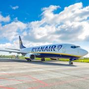 A Ryanair aircraft, which will soon be a familiar sight in Cardiff