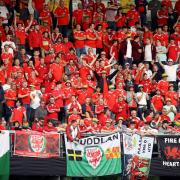 Wales fans in the stands during the Nations League, League B Group four match at Ceres Park, Aarhus. PRESS ASSOCIATION Photo. Picture date: Sunday September 9, 2018. See PA story SOCCER Denmark. Photo credit should read: Tim Goode/PA Wire..
