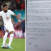 Marcus Rashford shared a letter written by a Welsh child following England's Euro 2020 final defeat.