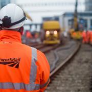 Network Rail carrying out work near to Newport Railway Station