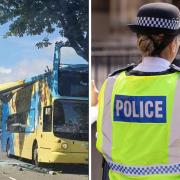 A number of people have been injured after an open top bus collided with a tree in Mumbles, Swansea, Credit: Cllr Rob Stewart/Twitter
