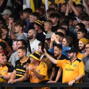 BACK: Fans were back in the stands at Rodney Parade in proper numbers