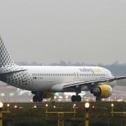A Vueling aircraft set to take off