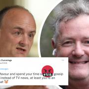 Piers Morgan and Dominic Cummings clash as Boris Johnson's GMB boycott explained. (PA/Twitter/Canva)