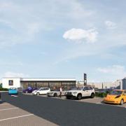 An artist's impression of the proposed Aldi store