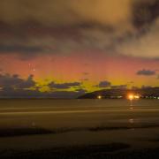The Northern Lights as seen from Conwy Morfa. Photo: Tanya Maria