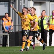 IN CONTENTION: Exiles striker Dom Telford