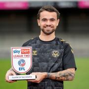 Dom Telford has won the Sky Bet League Two player of the month award for October. Picture: EFL