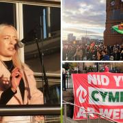 Hundreds descend on Senedd for housing crisis protest