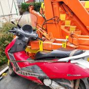 The moped, which has been recovered by police (Credit: Gwent Police)