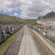 The second track at Llanhilleth station on which extra services will run. Picture: Network Rail