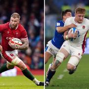 Wales' Ross Moriarty and England's Ollie Chessum in action during earlier matches in the Six Nations (PA)