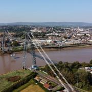 An aerial view of Newport and its Transporter Bridge. Newport City Council is set to confirm its new climate change plan. Picture: Huw Evans Picture Agency