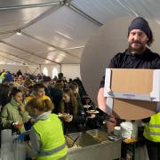 Grant de-St-Croix from Cwmbran is in Poland distributing relief to Ukrainian refugees via the Yasha cryptocurrency, which has raised money for the cause.