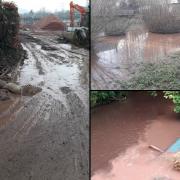 Images collected by Natural Resources Wales while investigating pollution at the Persimmon Homes Ltd development in Willow Court, near Abergavenny. Pictures: NRW